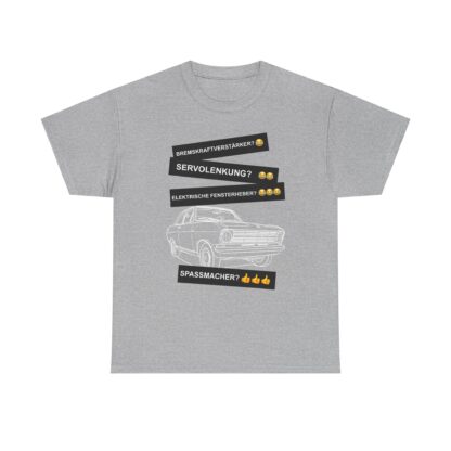 T-Shirt, Opel Kadett B Limousine, Weiß, Deutscher Text, Spaßmacher – Bild 4