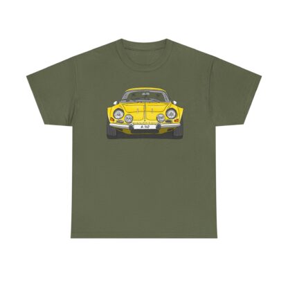T-Shirt, Alpine A110 (Renault), Strichzeichnung, Gelb, eigenes Kennzeichen möglich – Bild 5