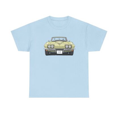 T-Shirt, Chevrolet Corvette C2, Strichzeichnung, Gelb, eigenes Kennzeichen möglich – Bild 7