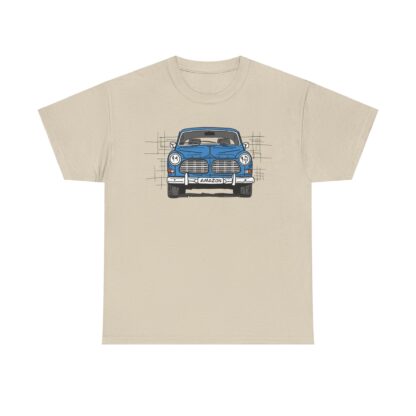 T-Shirt, Volvo Amazon, Strichzeichnung, Blau – Bild 4