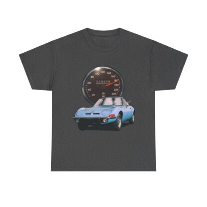 T-Shirt, Opel GT, Blau, Vmax mit Tacho – Bild 6
