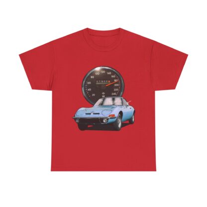 T-Shirt, Opel GT, Blau, Vmax mit Tacho – Bild 11