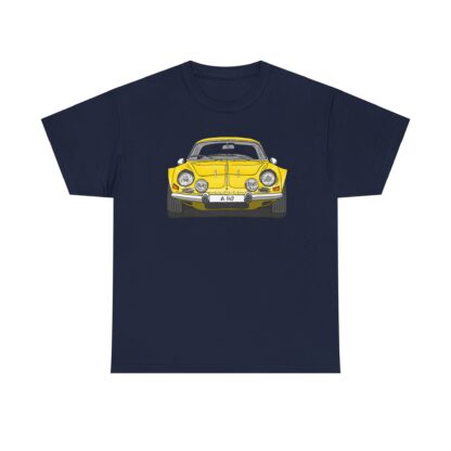 T-Shirt, Alpine A110 (Renault), Strichzeichnung, Gelb, eigenes Kennzeichen möglich – Bild 9