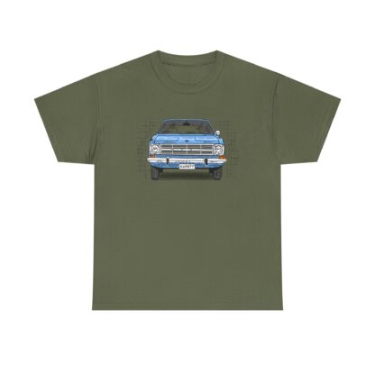 T-Shirt, Opel Kadett B, Strichzeichnung, Blau, personalisierbar – Bild 5
