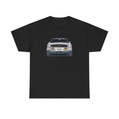 T-Shirt, Triumph TR6, Strichzeichnung, Weiß, personalisierbar – Bild 3