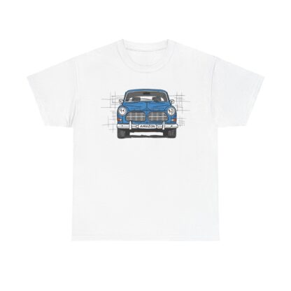 T-Shirt, Volvo Amazon, Strichzeichnung, Blau – Bild 2