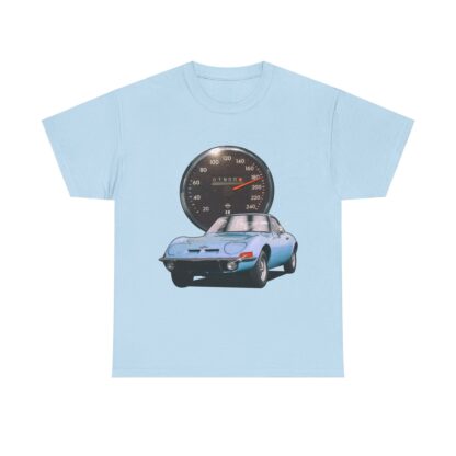 T-Shirt, Opel GT, Blau, Vmax mit Tacho – Bild 7