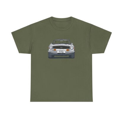 T-Shirt, Triumph TR6, Strichzeichnung, Weiß, personalisierbar – Bild 5