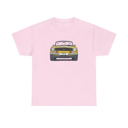 T-Shirt, Triumph TR6, Strichzeichnung, Gelb, personalisierbar – Bild 10