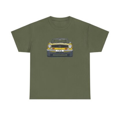 T-Shirt, Triumph TR6, Strichzeichnung, Gelb, personalisierbar – Bild 5