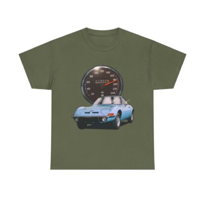 T-Shirt, Opel GT, Blau, Vmax mit Tacho – Bild 5