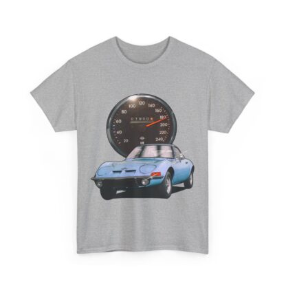 T-Shirt, Opel GT, Blau, Vmax mit Tacho