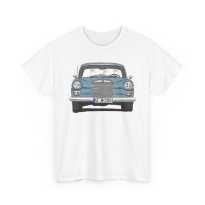 T-Shirt, Mercedes W110, Heckflosse, Strichzeichnung, Blau, AZ NH 230H