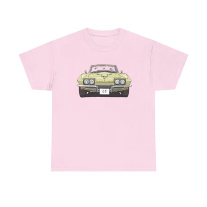 T-Shirt, Chevrolet Corvette C2, Strichzeichnung, Gelb, eigenes Kennzeichen möglich – Bild 10