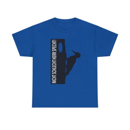 T-Shirt, NICHT SCHLECHT HERR SPECHT!, feiner schwarzer Druck – Bild 3