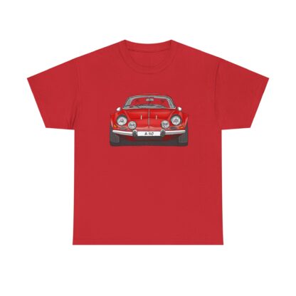 T-Shirt, Alpine A110 (Renault), Strichzeichnung, Rot, eigenes Kennzeichen möglich – Bild 11