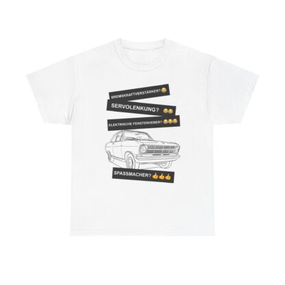 T-Shirt, Opel Kadett B Limousine, Schwarz, Deutscher Text, Spaßmacher – Bild 2
