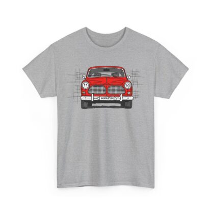 T-Shirt, Volvo Amazon, Strichzeichnung, Rot, personalisierbar