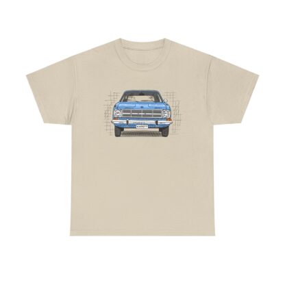 T-Shirt, Opel Kadett B, Strichzeichnung, Blau, personalisierbar – Bild 4