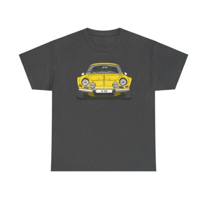 T-Shirt, Alpine A110 (Renault), Strichzeichnung, Gelb, eigenes Kennzeichen möglich – Bild 6