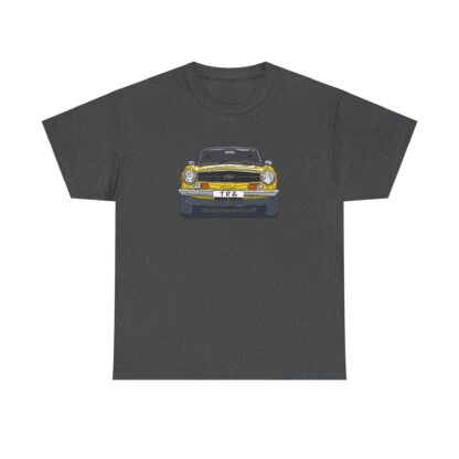 T-Shirt, Triumph TR6, Strichzeichnung, Gelb, personalisierbar – Bild 6
