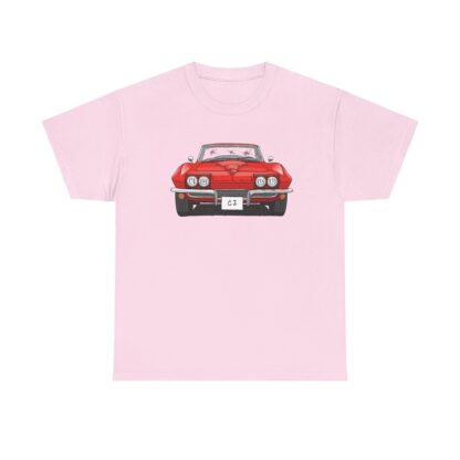 T-Shirt, Chevrolet Corvette C2, Strichzeichnung, Rot, eigenes Kennzeichen möglich – Bild 10