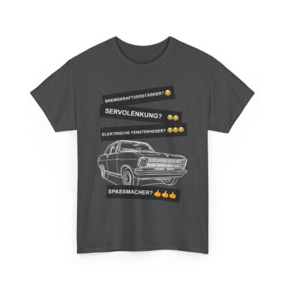 T-Shirt, Opel Kadett B Limousine, Weiß, Deutscher Text, Spaßmacher