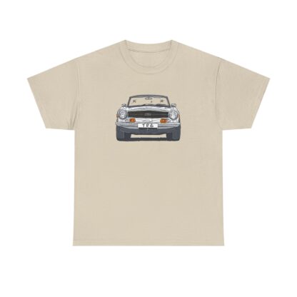 T-Shirt, Triumph TR6, Strichzeichnung, Weiß, personalisierbar – Bild 4