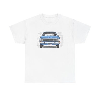 T-Shirt, Opel Kadett B, Strichzeichnung, Blau, personalisierbar – Bild 2