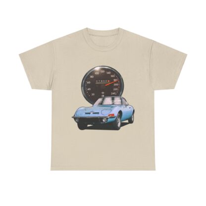 T-Shirt, Opel GT, Blau, Vmax mit Tacho – Bild 4