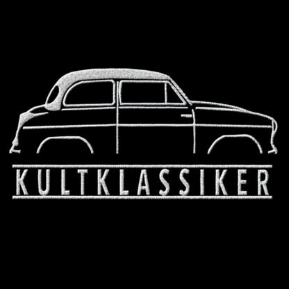 T-Shirt, Stickerei mittig groß, Lloyd, Seitenansicht, Text KULTKLASSIKER, Weiße Schrift