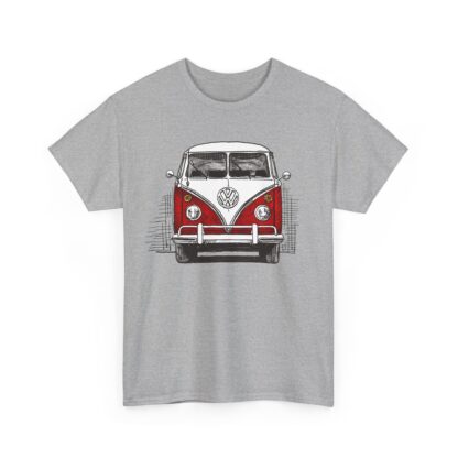 T-Shirt, VW Bus T1, Bulli, Strichzeichnung, Rot, personalisierbar