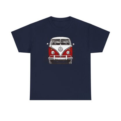 T-Shirt, VW Bus T1, Bulli, Strichzeichnung, Rot, personalisierbar – Bild 9