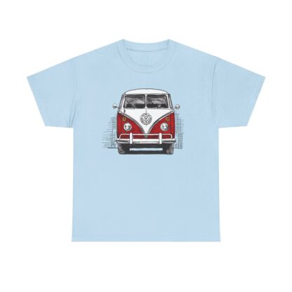 T-Shirt, VW Bus T1, Bulli, Strichzeichnung, Rot, personalisierbar – Bild 7