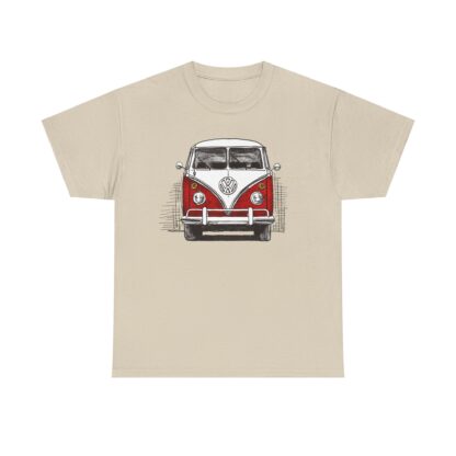 T-Shirt, VW Bus T1, Bulli, Strichzeichnung, Rot, personalisierbar – Bild 4