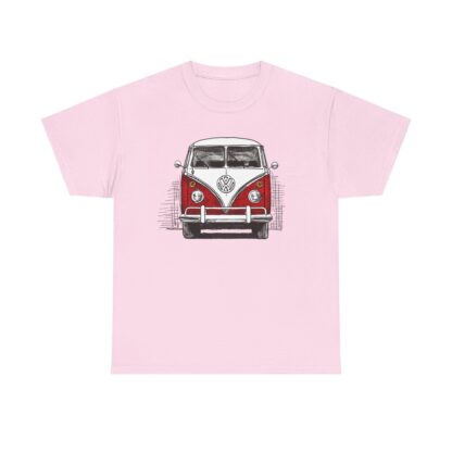 T-Shirt, VW Bus T1, Bulli, Strichzeichnung, Rot, personalisierbar – Bild 10
