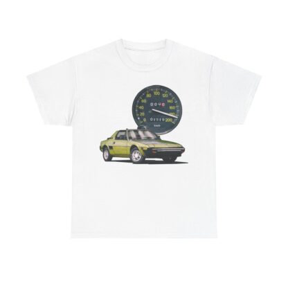 T-Shirt, Fiat X1/9, Grün, Vmax mit Tacho – Bild 2