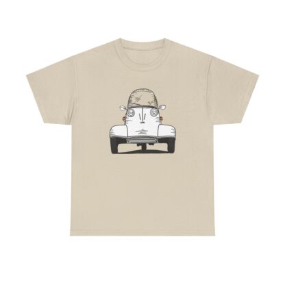 T-Shirt, Messerschmitt Kabinenroller, Strichzeichnung, Weiß – Bild 3