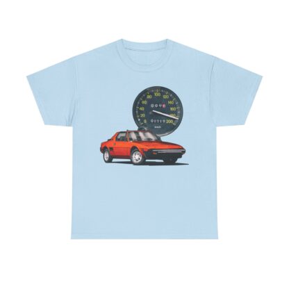 T-Shirt, Fiat X1/9, Rot, Vmax mit Tacho – Bild 7