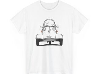 T-Shirt, Messerschmitt Kabinenroller, Strichzeichnung, Weiß