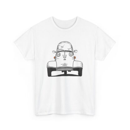 T-Shirt, Messerschmitt Kabinenroller, Strichzeichnung, Weiß