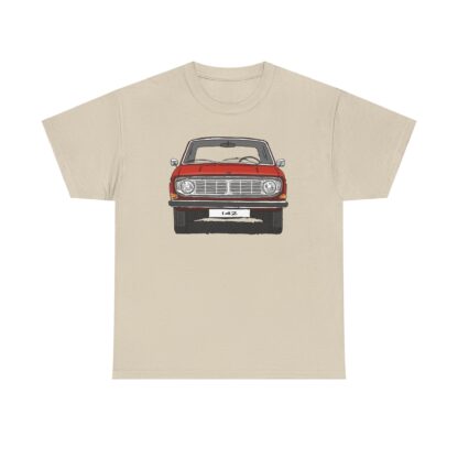 T-Shirt, Volvo 140/142, Strichzeichnung, Rot, Wunschkennzeichen möglich – Bild 8