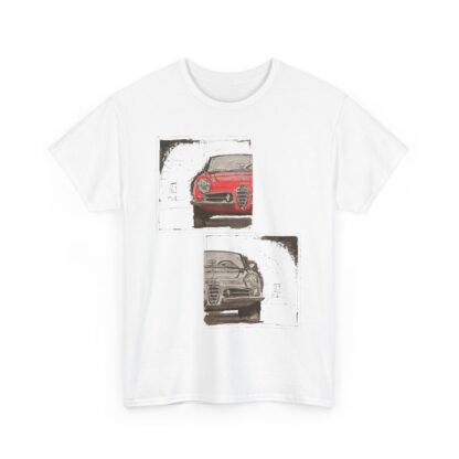 T-Shirt, Alfa Romeo Giulietta, Tusche, Rot, Top Down – Bild 3