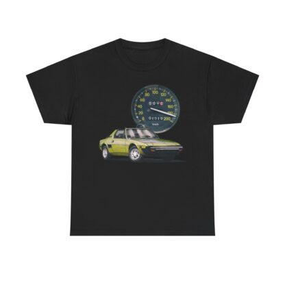 T-Shirt, Fiat X1/9, Grün, Vmax mit Tacho – Bild 3