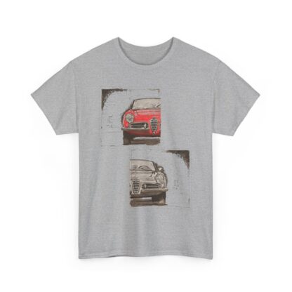 T-Shirt, Alfa Romeo Giulietta, Tusche, Rot, Top Down – Bild 2