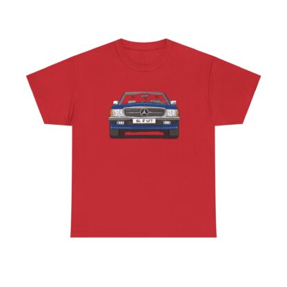 T-Shirt, Mercedes SL R107, Strichzeichnung, Blau, eigenes Kennzeichen möglich – Bild 11