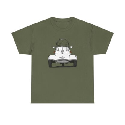 T-Shirt, Messerschmitt Kabinenroller, Strichzeichnung, Weiß – Bild 5