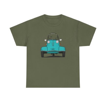 T-Shirt, Messerschmitt Kabinenroller, Strichzeichnung, Grün – Bild 5