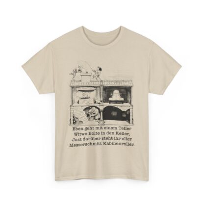 T-Shirt, Messerschmitt Kabinenroller, Max und Moritz – Witwe Boltes Karo – Bild 7