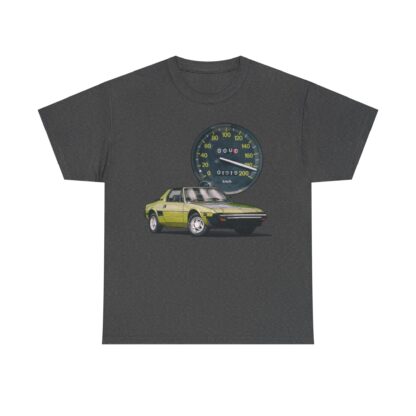 T-Shirt, Fiat X1/9, Grün, Vmax mit Tacho – Bild 6